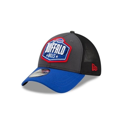 Buffalo Bills Gorra | New Era NFL Draft 39thirty Stretch Fit Cap Mexico - Grises